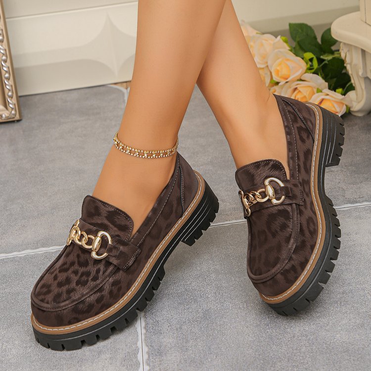 Leopard Print Loafers